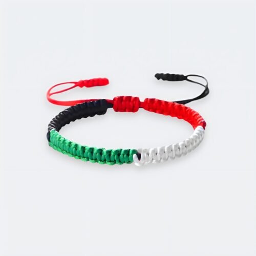 Bracelet solidarité Palestine en nylon résistant