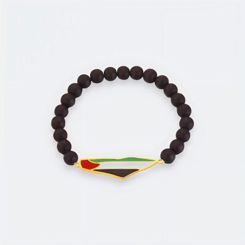 Bracelet Palestine en Perles – Acrylique et Acier