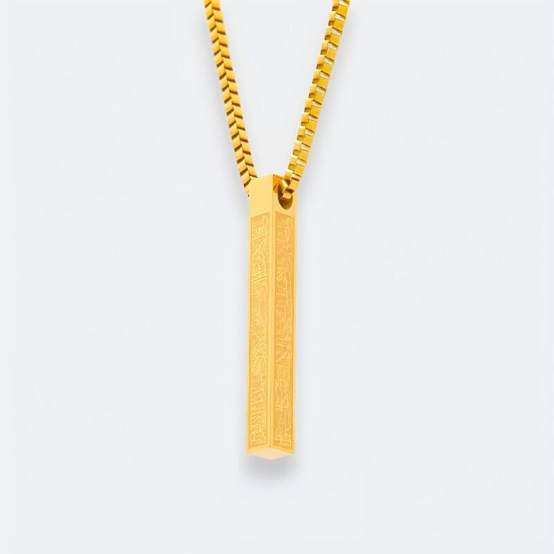 SevenSurahs-Photoroom_2_.remini-enhanced_3f28ec49-47c0-44cf-802f-4b91733fae24 Collier Hexagonal Gravé Symboles – en acier inoxydable