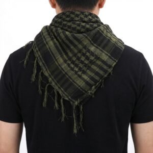 Keffieh Olive en Coton de Qualité - Symbole de Résistance