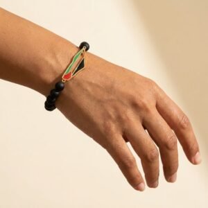 Bracelet Palestine en Perles - Acrylique et Acier