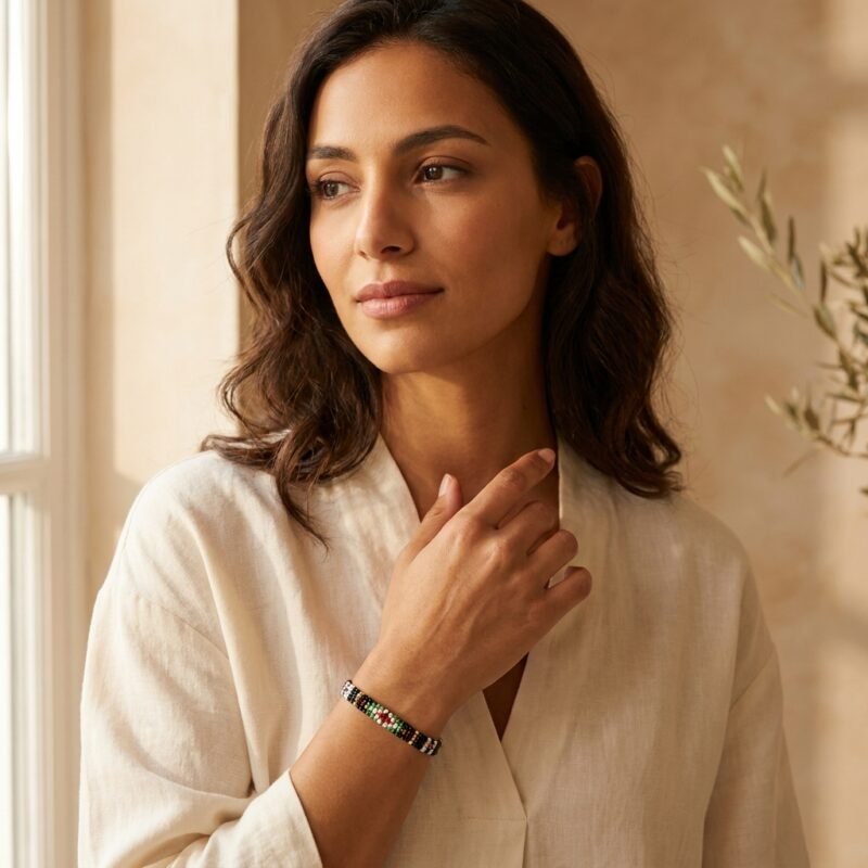 Bracelet Palestine en perles - Symbole de Résistance et d’Espoir