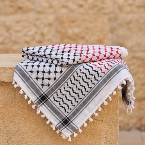 Foulard Palestinien en Coton de Haute Qualité 50x50 - Symbole de Résistance