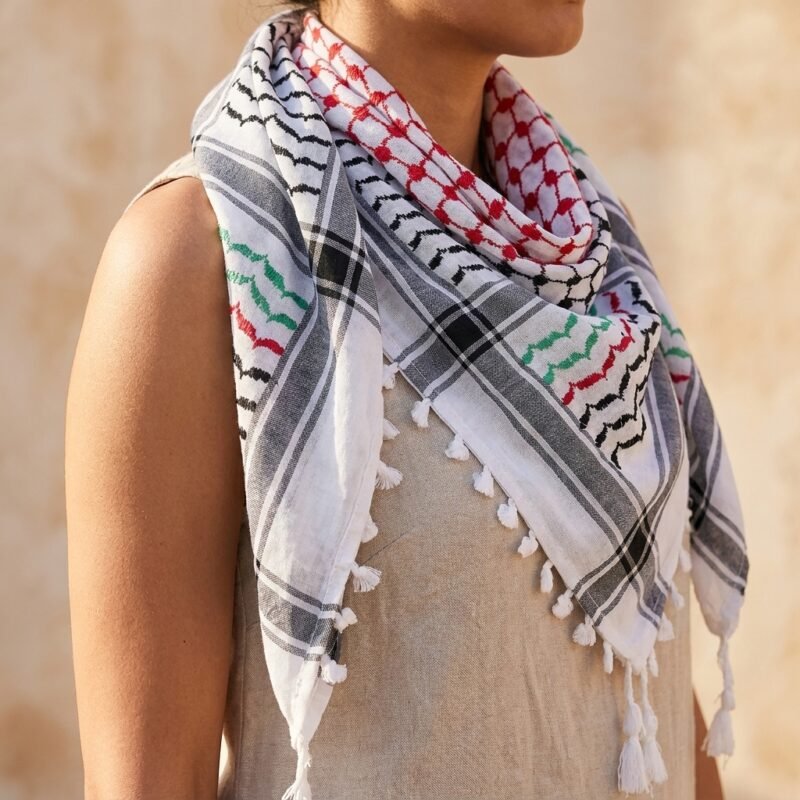 Foulard Palestinien en Coton de Haute Qualité 50x50 - Symbole de Résistance