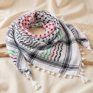 Foulard Palestinien en Coton de Haute Qualité 50x50 - Symbole de Résistance