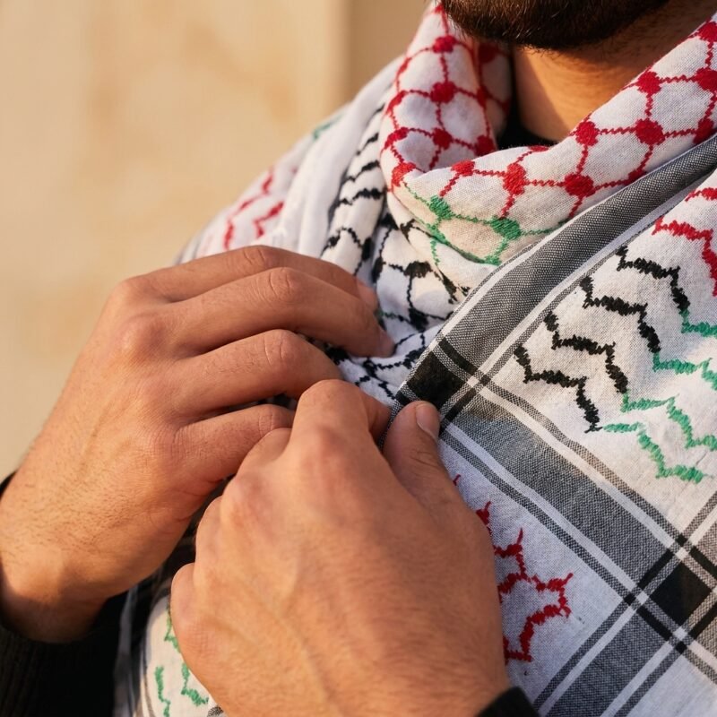 Foulard Palestinien en Coton de Haute Qualité 50x50 - Symbole de Résistance