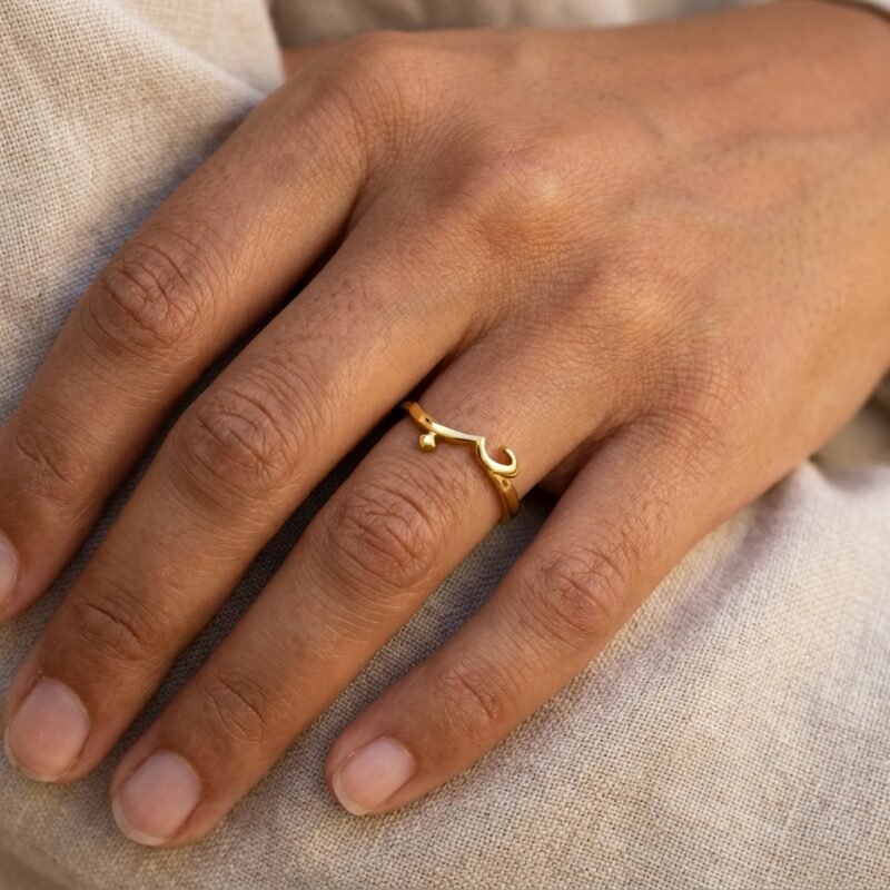 Bague Love Arabe ajustable motif calligraphie lifestyle bague Esprit Palestine