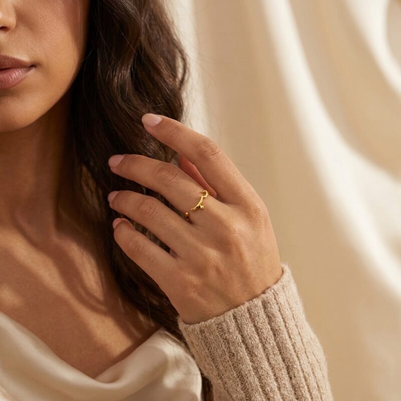 Bague Love Arabe ajustable motif calligraphie image émotionnelle bague Esprit Palestine